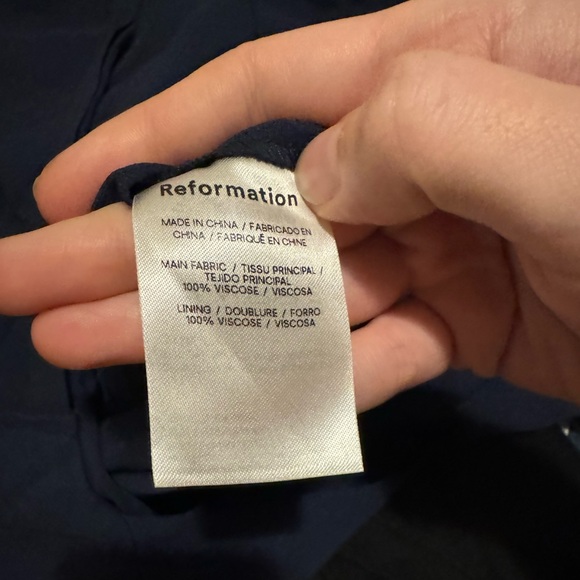 NWT Reformation Navy‎ Blue Winslow Maxi Wrap Dress Size Small - Picture 9 of 9